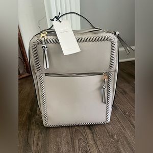 Calpak beige Kaya faux leather backpack